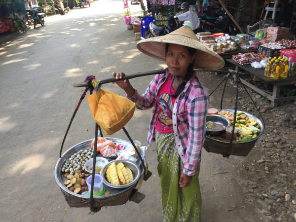 Literary tourism: Food vendor in Moulmein