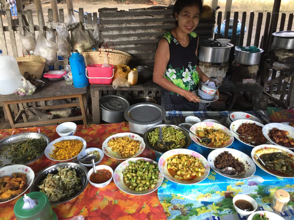 Literary tourism: Food vendor in the market