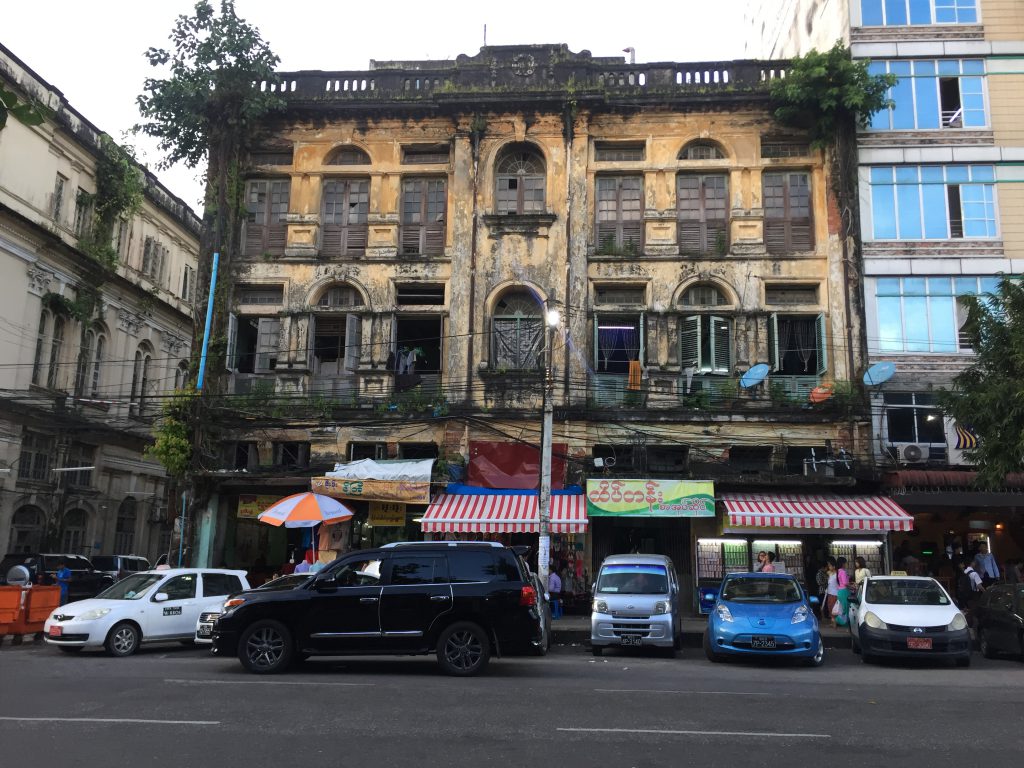 Literary tourism image: Colonial-era building, Yangon